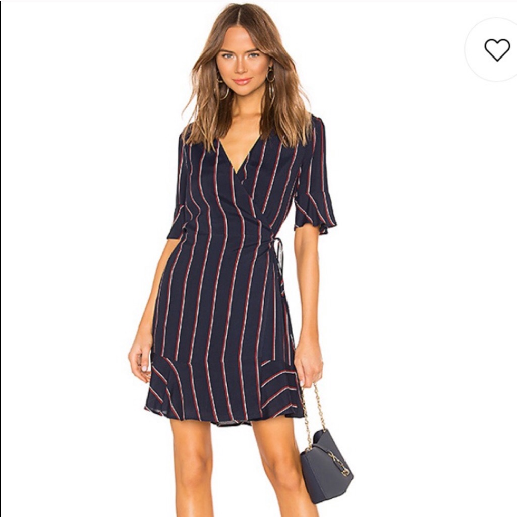 Nwt Rails Aimee Wrap Dress Navy & Oxblood Dress